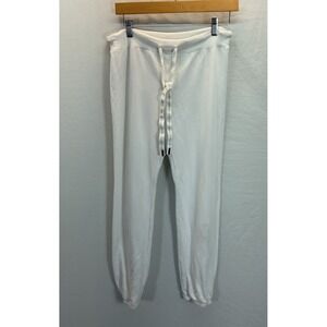 Stateside Jogger Sweatpants Womens White Modal Blend Drawstring Size S Lounge
